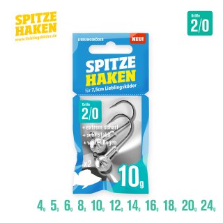 Spitze Haken 2/0