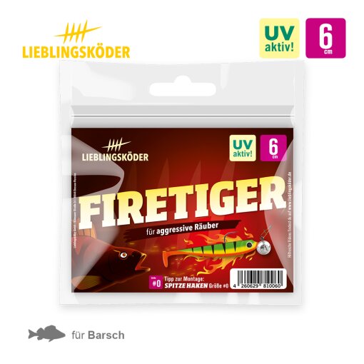 Gummifische  Lieblingsköder Firetiger 6cm, 7,99 €