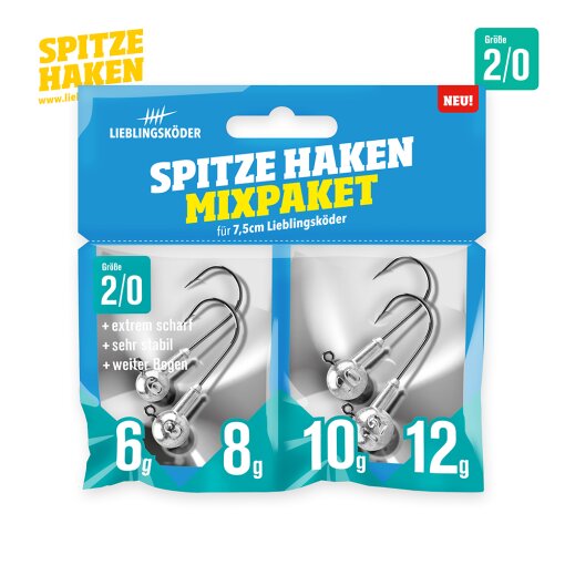 Spitze Haken 2/0 Mixpaket NEU