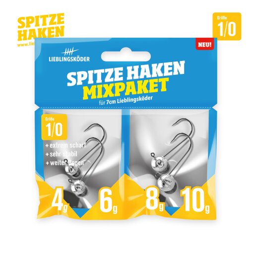 Spitze Haken 1/0 Mixpaket